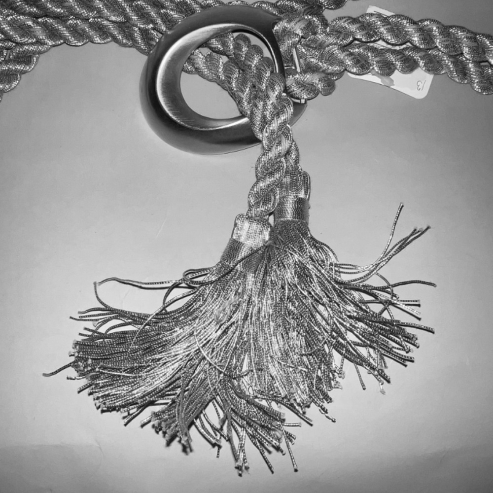 Metallic Silver Rope Belt - Picture 4 of 4